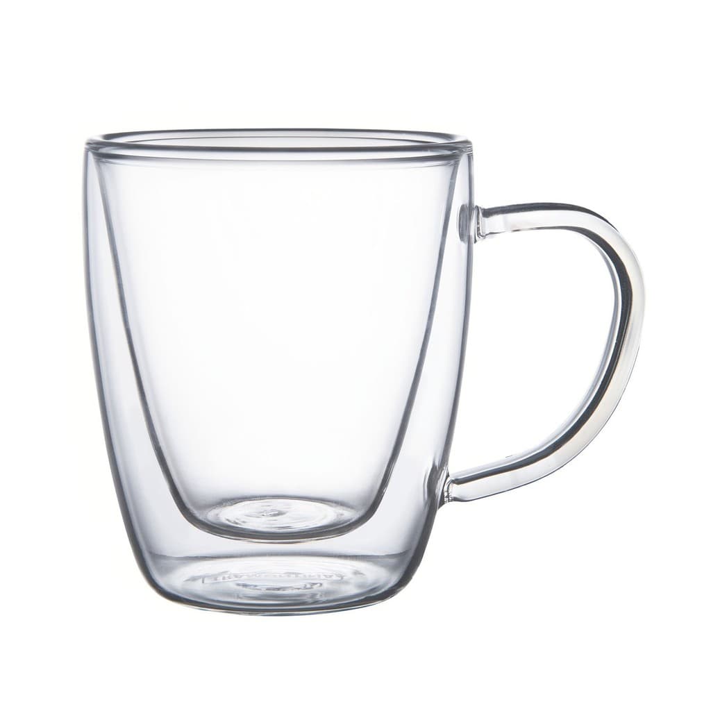 Xícara Caneca Tramontina Café Chá Vidro Duplo Alças 270ml Tramontina