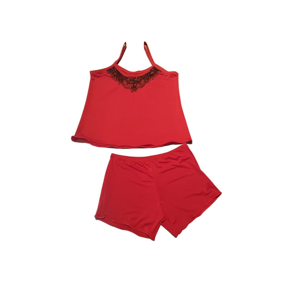 Baby Doll de Alcinha Pijaminha com Renda Short Doll Feminino