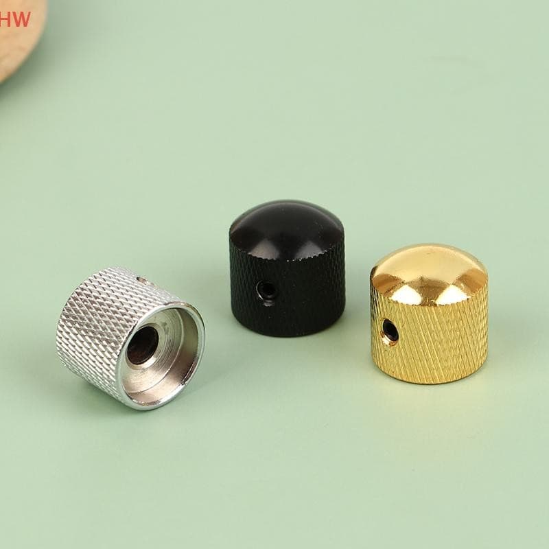 1Pc Metal Baixo Elétrico Tom Botão De Volume Potenciômetro Chapéu Peças Guitarra Com Furo Acessórios