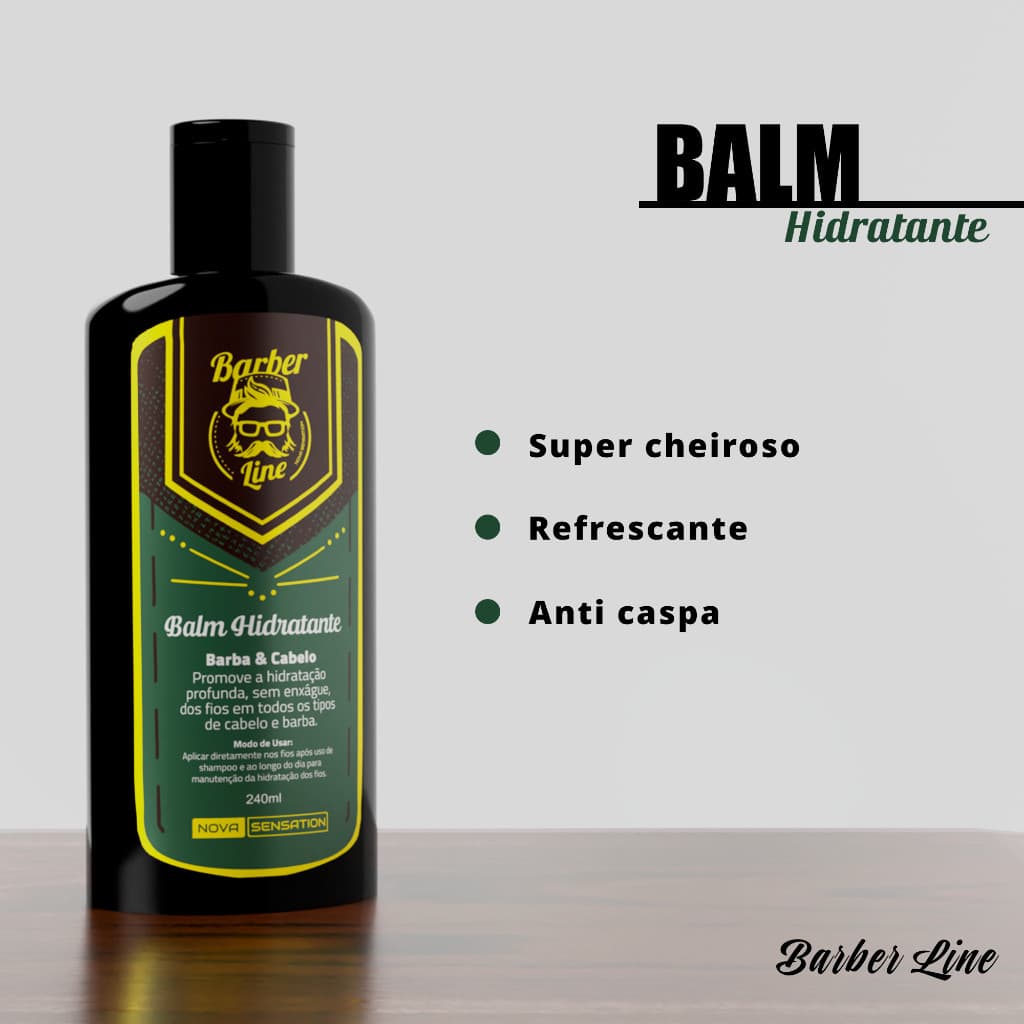 Balm Para Barba Hidratante Muito Cheiroso e Perfumado Barber Line