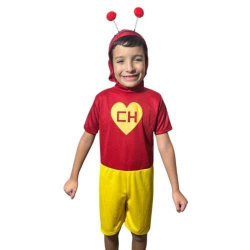 Fantasia Infantil Do Chapolin Colorado Macacão Curta Com Arquinho