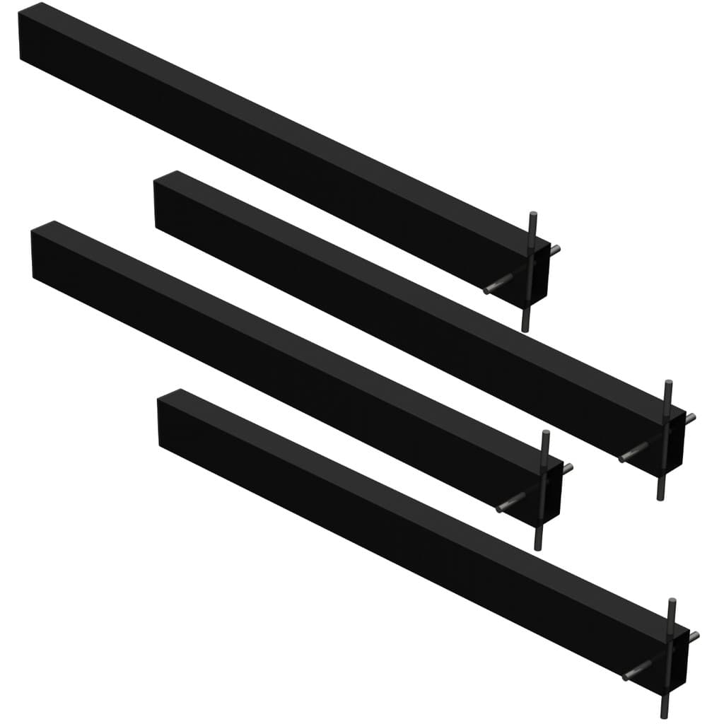 4 SUPORTES PIA CHUMBAR BANCADA MESA 40 CM PRETO