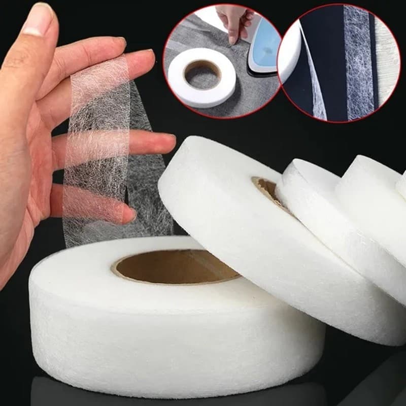 64 Metros Dupla Face Não Tecido Entretela Adesivo Pano Ferro Na Bainha Fita Web DIY Costura Artesanato