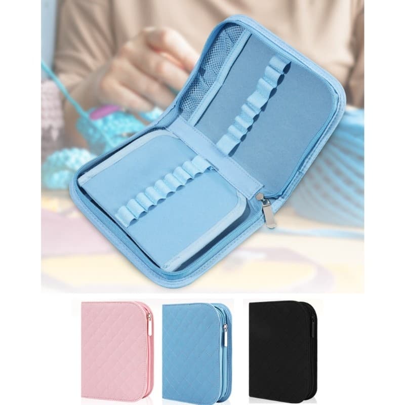 Nevʚ ɞ Estojo Agulha Tricô Vazio Bolsa Armazenamento Gancho Crochê Portátil Organizadora Para Viagem Supr