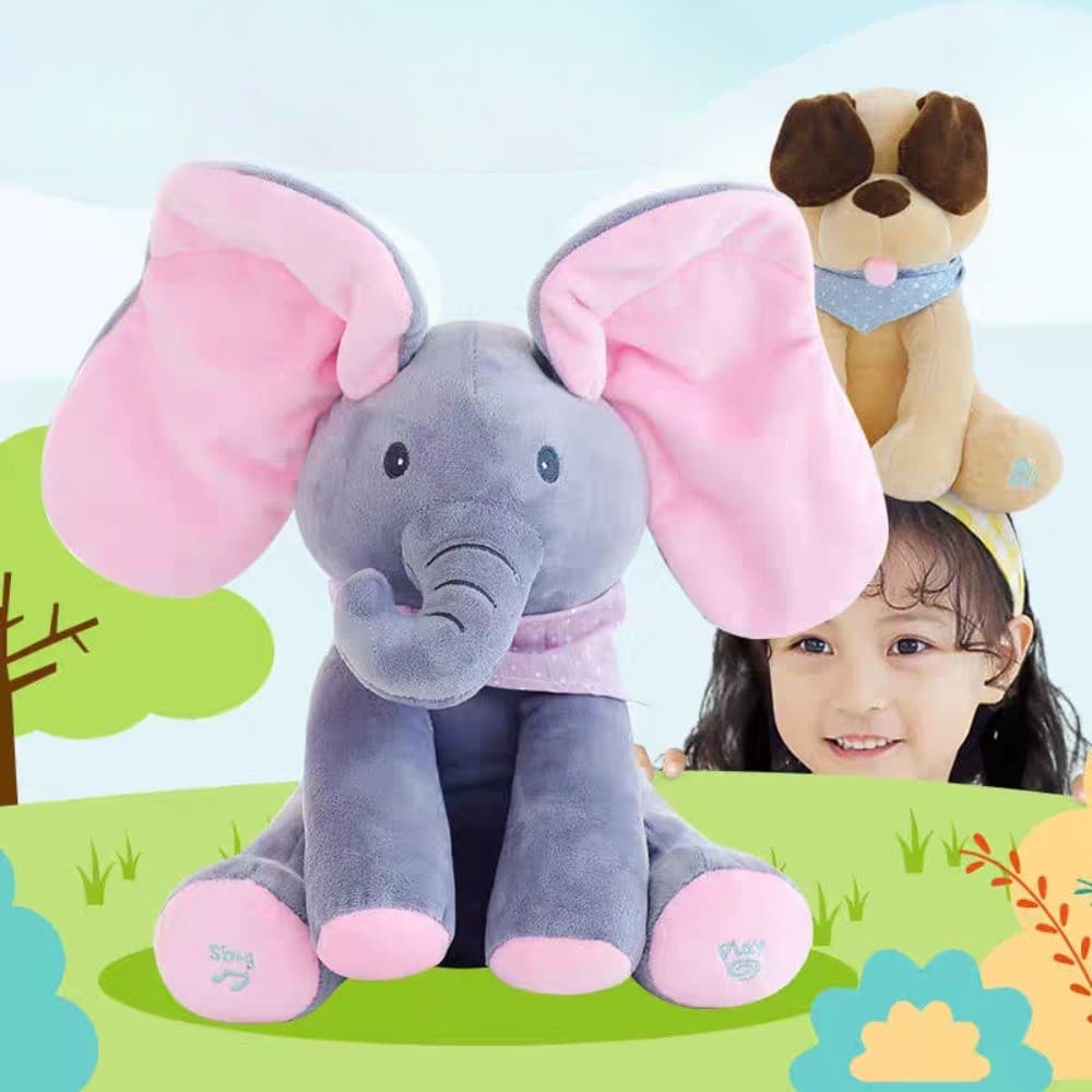 Cantando Elefante Boneca De Pelúcia Voz Reconfortante Bebê Dormindo Esconder E Procurar Brinquedos De Educação Precoce
