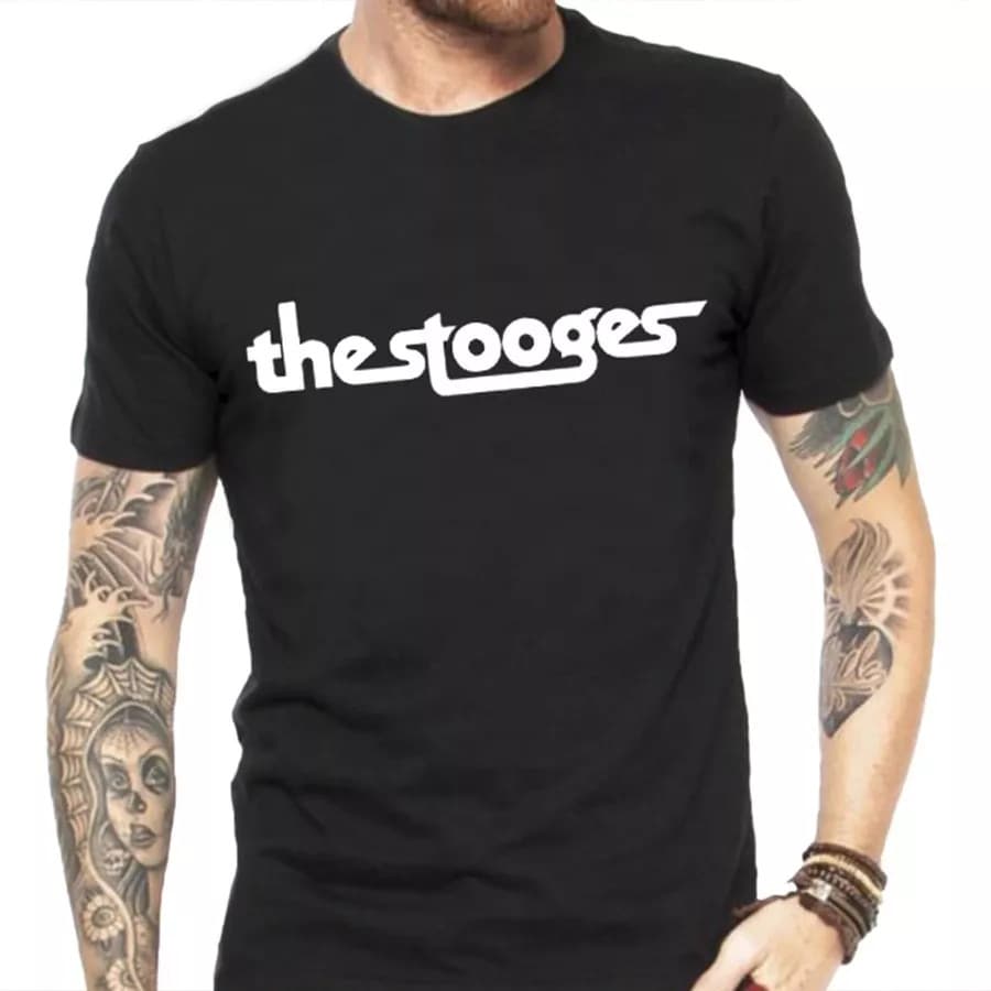 Linda Camiseta Masculina The Stooges - 100% Algodão Premium