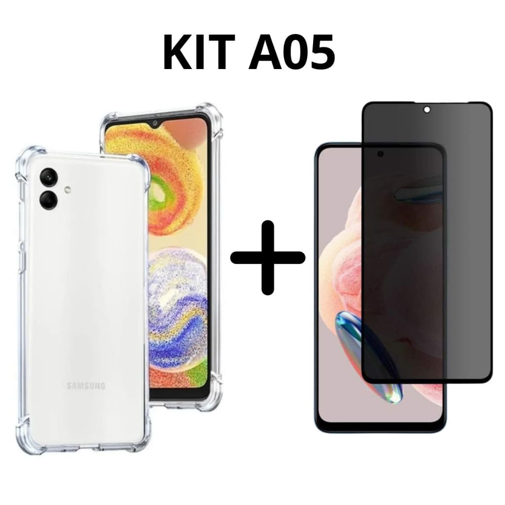 Capa Para Galaxy A05 Anti Impacto + Película Privacidade Qualidade e Proteção