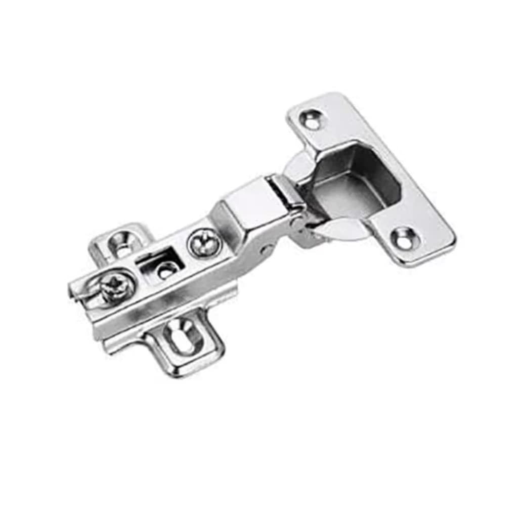 Dobradiça de Pressão Curva 35mm Jomarca em Aço Para Porta de Armário de Cozinha Roupeiro Modulado