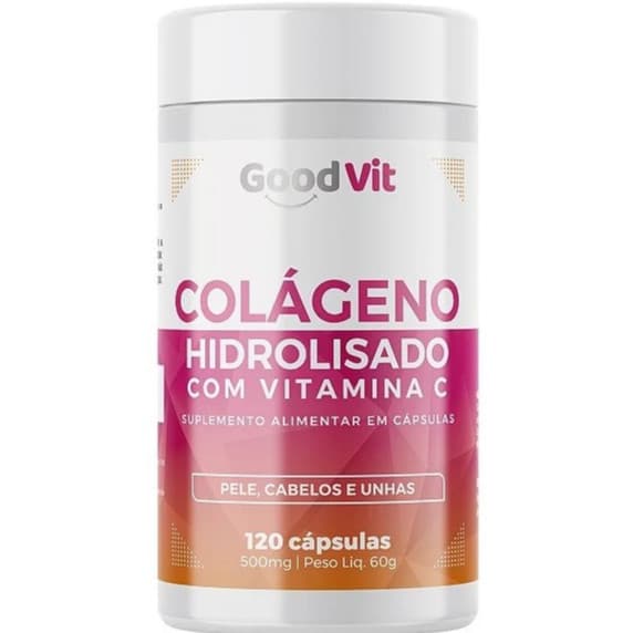 COLÁGENO HIDROLISADO + VITAMINA C CABELO, PELE E UNHA 120 CÁPSULAS - GOOD VIT