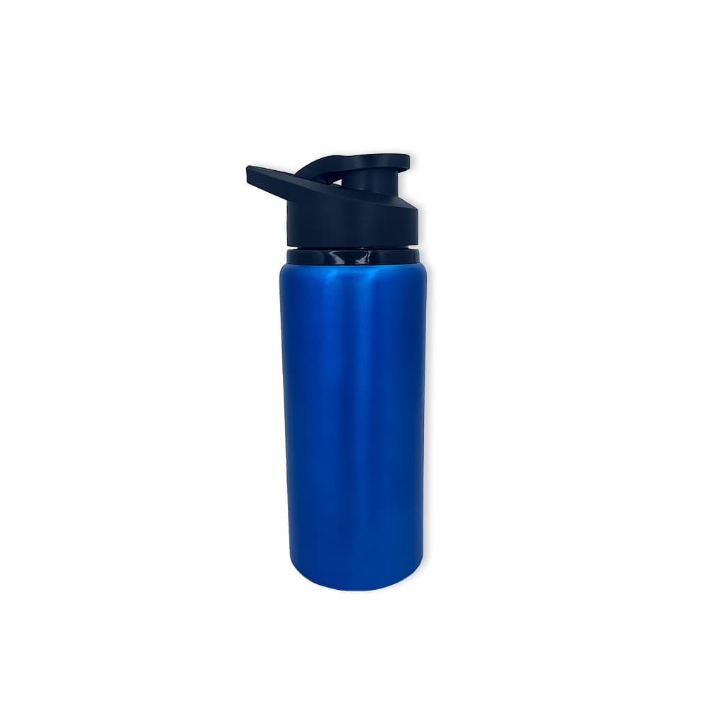 Squeeze Alumínio 600ml Garrafa Com Alça Água Garrafinha - Azul