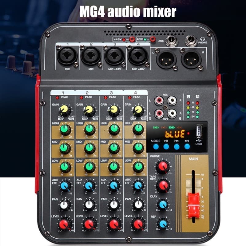 Mixer USB Reproduções Equalizadores 3 Bandas Para Prática Apresentações Palco