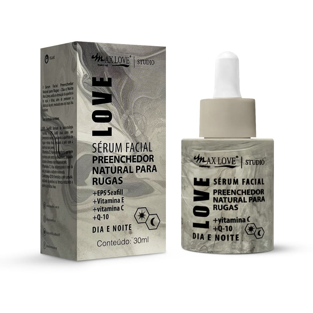 Sérum Facial Preenchedor Natural para Rugas - MAX LOVE