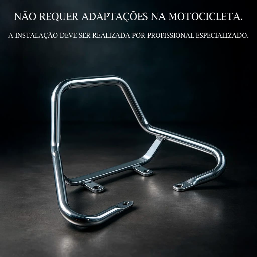 Alça Traseira Modelo Alto Fan Titan Start 150 160 Cromada Moto