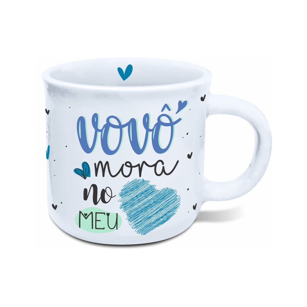 Caneca Dia Dos Avós Àgata 200ml Vovô Mora Avô Presente Afetivo Data Especial Lembrancinha