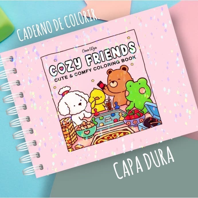 Livro de Colorir Capa dura COZY FRIENDS