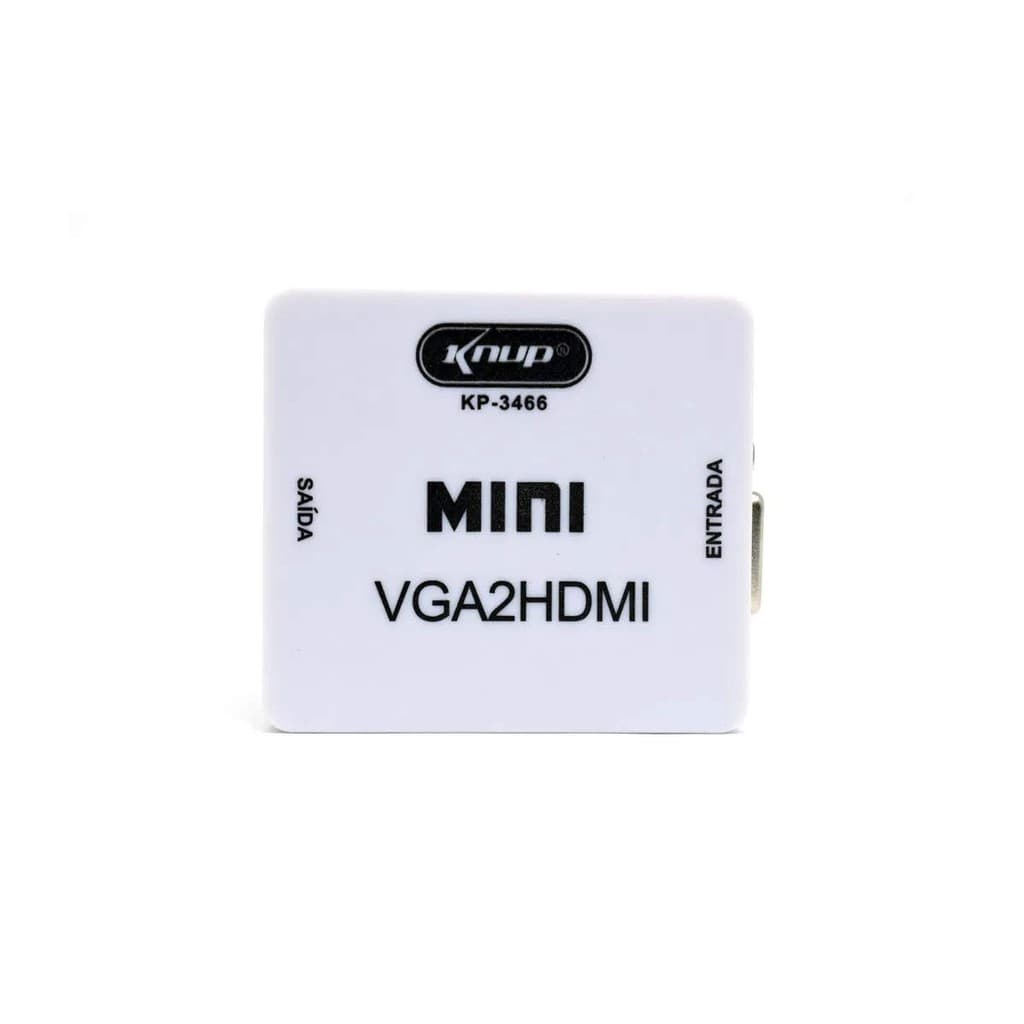 Mini Conversor VGA x HDMI 1080P Full HD