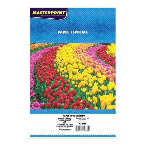 Papel Foto papel fotografico Glossy C/imã Especial 690g 5 Folhas Cor Branco