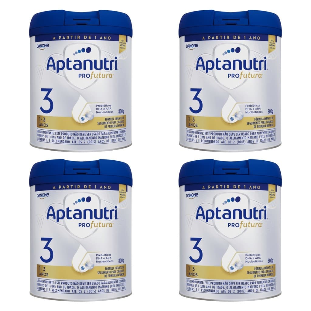 Kit com 4 Fórmula Infantil Aptanutri ProFutura 3 - 800g