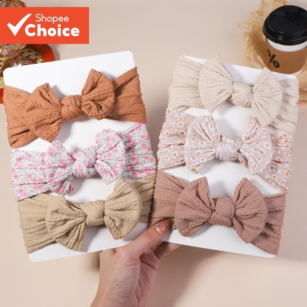 Lote Faixa De Borracha Coreana Para Crianças Meninas Turbante 3 Pçs/set Elástico Hairband Bebê Menina Recém-Nascido Head