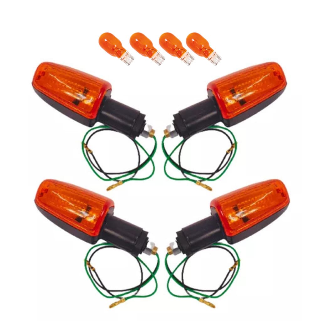 Kit 4 Pisca Seta da Honda Titan 125/150 00/08 - Fan 125/150 05/08 - Com coxim -  COM LÂMPADAS