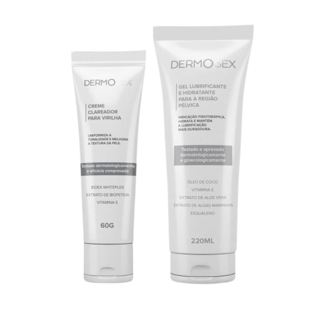 Kit Creme Clareador Intimo + Lubrificante Hidratante Natural Dermosex
