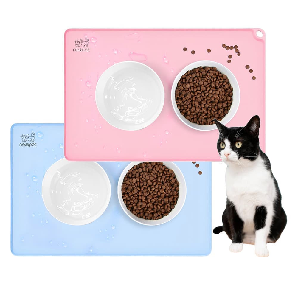 Newpet Tapete Para Comedouro PET Antiderrapante  50x39.5- COMIDA X ÁGUA RS