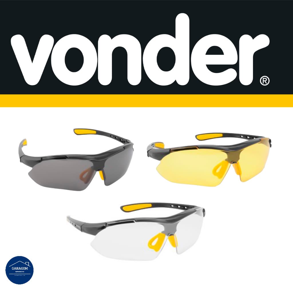 Oculos De Segurança  Epi Vonder Anti Risco Modelo Boxer Proteção