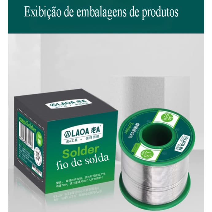 Fio de solda contendo estanho 63% de alta pureza sem limpeza núcleo de resina fio de estanho 0.5/0.8/1.0/1.2/1.5/2.0/2.3