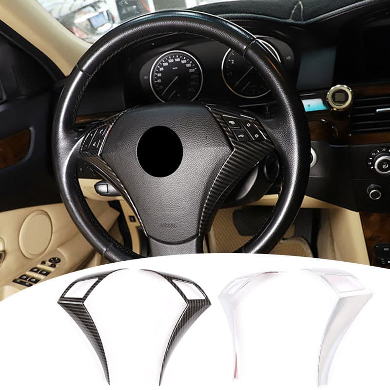 Volante Do Carro Decoração Capa Guarnição Quadro Adesivo Apto Para BMW Série 5 E60 E61 2004-2007