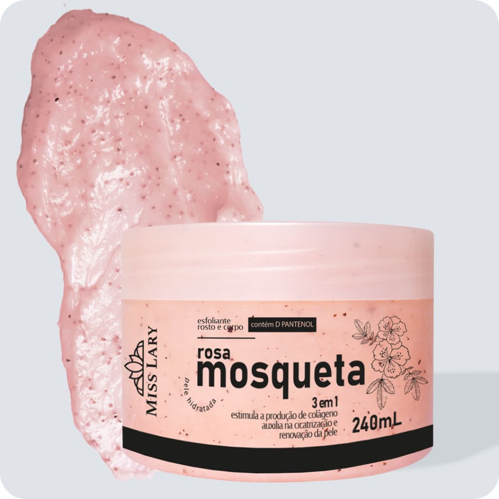ESFOLIANTE CORPO E ROSTO ROSA MOSQUETA 240ml - MISS LARY