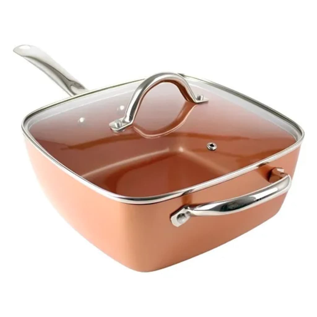 Panela Fritadeira Assadeira Antiaderente Caçarola Max Chef Profissional