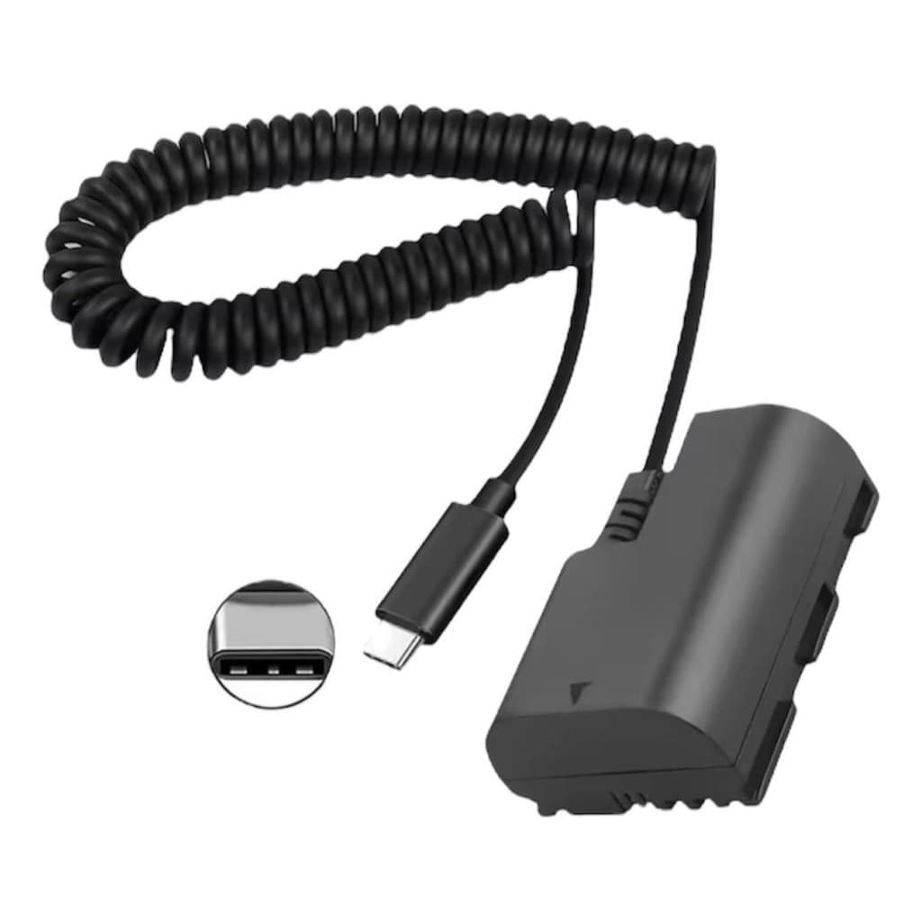 Adaptador Dummy Pd Dr-e6 Bateria Lp-e6 Espiral Usb-c