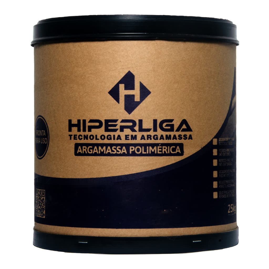 Argamassa massa Polimérica Hiper Liga 25kg Blocos E Tijolos