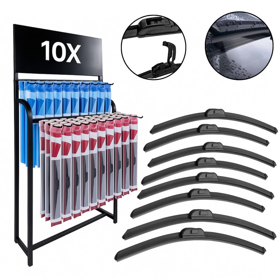 Kit 10 Palhetas Limpador Parabrisa Gancho G Revenda Atacado - Palheta Limpador
