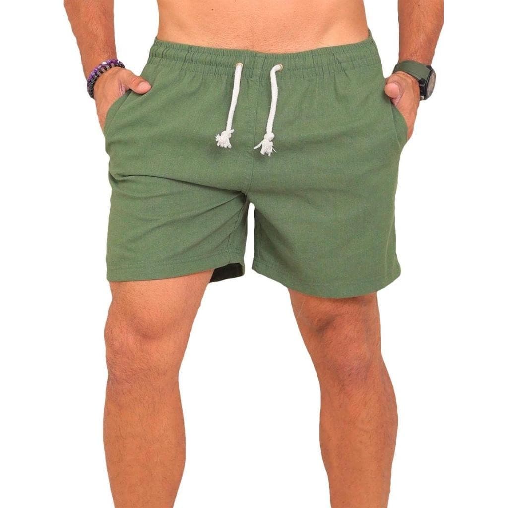 Bermuda Masculina Linho Varias Cores Estilosa Bermuda Casual Short Masculino Casual