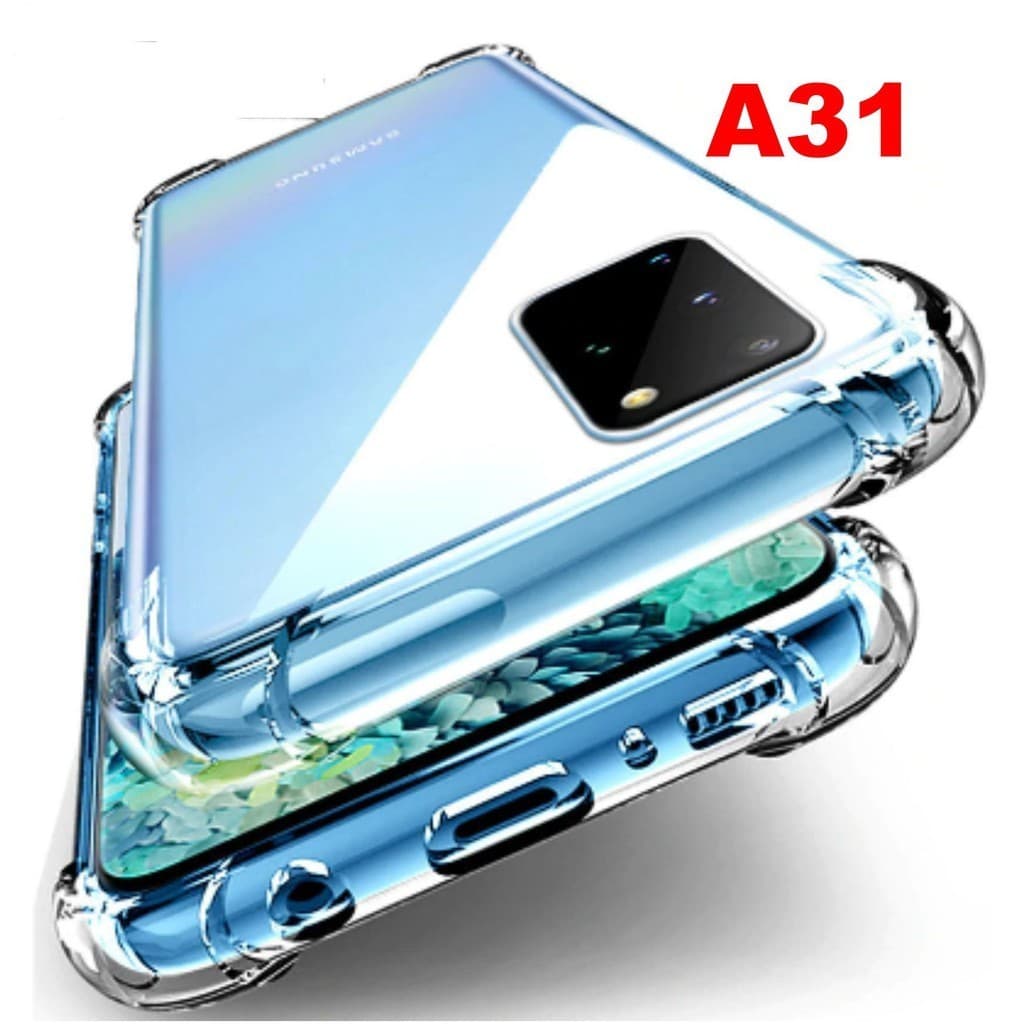 Capa Samsung Galaxy A31 Sm-a315 + Película Vidro 3D 5D 9D Capinha Transparente Bordas Impacto Antishock