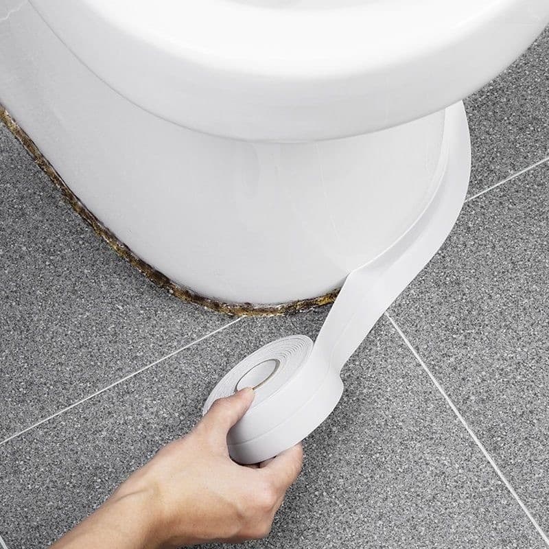 Fita De Vedação Impermeável 3.2 Metros Cinza e Branca Disponivel