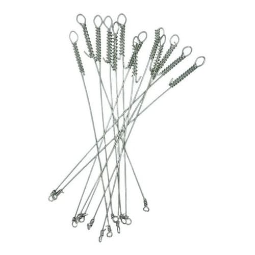 Kit 100 Encastoador Pesca Empate Aço Rígido Inox 24x05