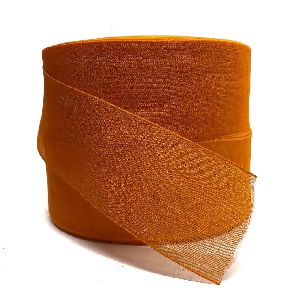 Fita Organza/Voal Sanding Laranja 17 (38mm) - 5 Metros