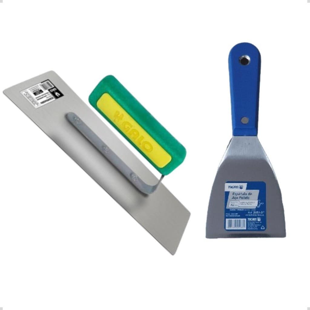 KIT APLICAÇÃO EFEITO CIMENTO QUEIMADO DESEMPENADEIRA + ESPATULA
