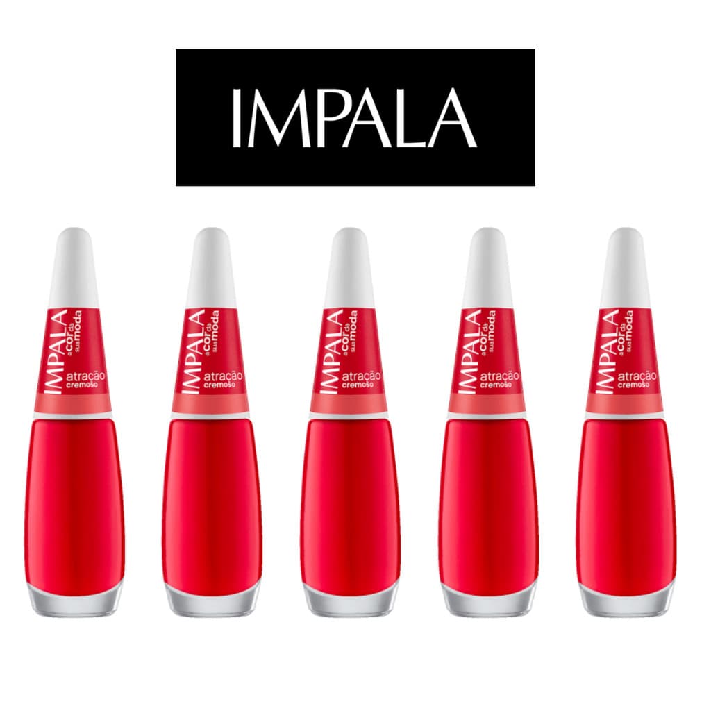 KIT 5 ESMALTES IMPALA A COR DA MODA CREMOSO ATRACAO