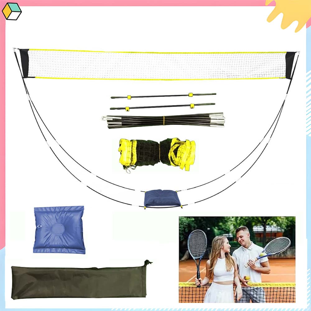 portátil Adequado para vôlei, bola de couro e tênis portátil rede de Badminton ao ar livre, 160x290cm