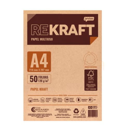 PAPEL KRAFT MULTIUSO A4 120G JANDAIA