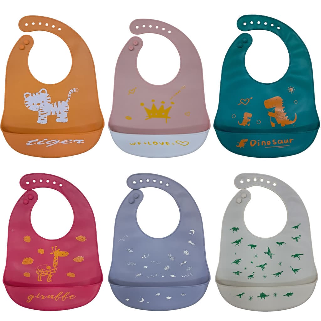 Babador Infantil Cata Migalha Impermeável De Silicone