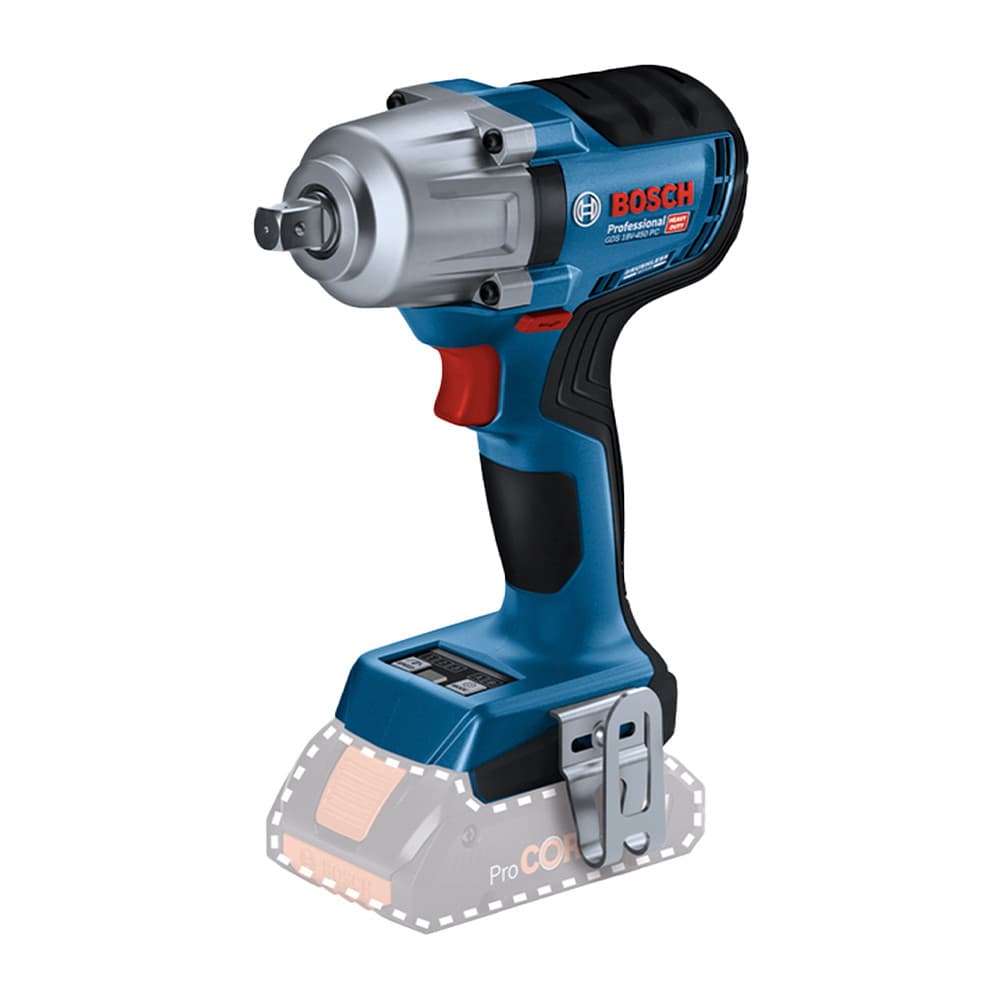 Chave de Impacto 1/2" a Bateria 18V (não inclusa) Motor Brushless Bosch GDS 18V-450 PC