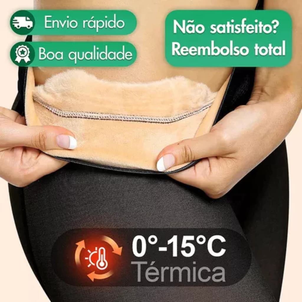 Meia-Calça Térmica Forrada Peluciada Translúcida De Lã Quente Feminina Para Inverno