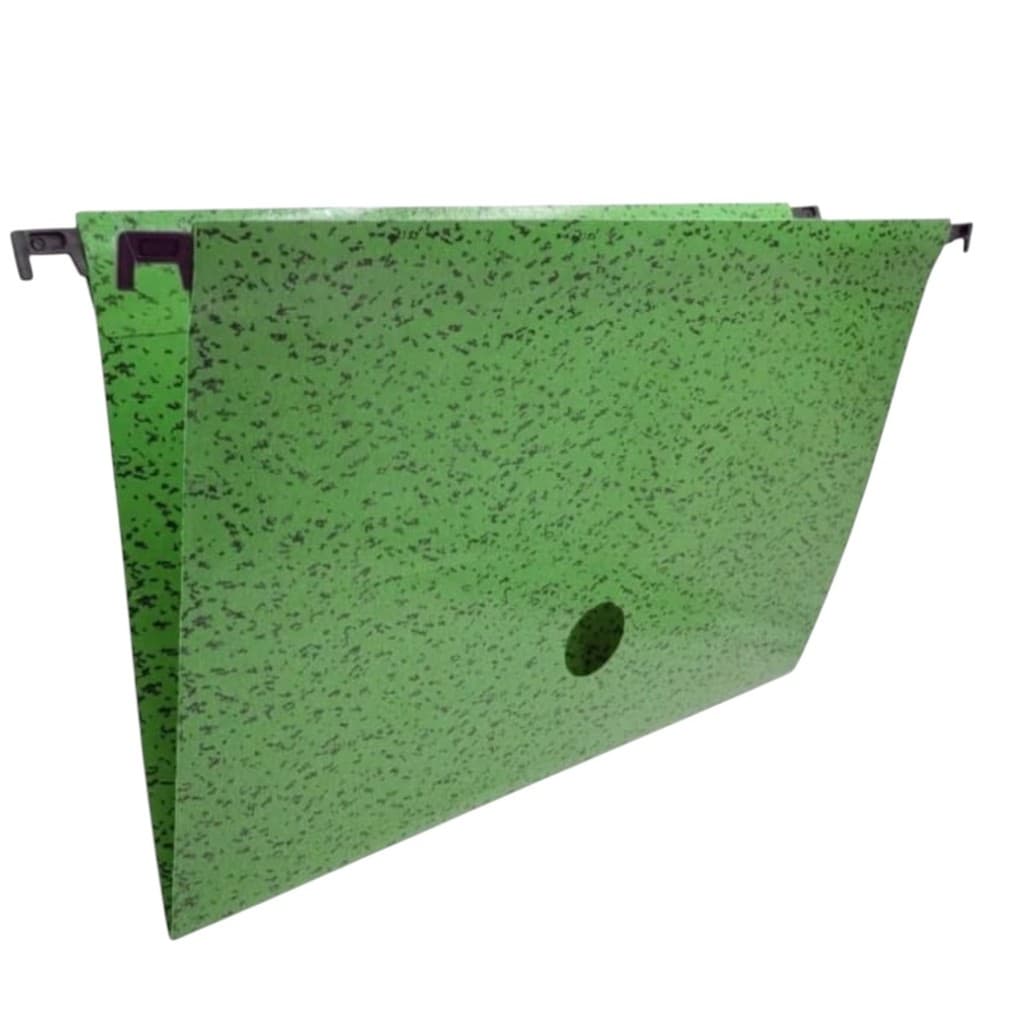 Pasta Suspensas Haste PVC Marmorizada verde C/ 10 Un