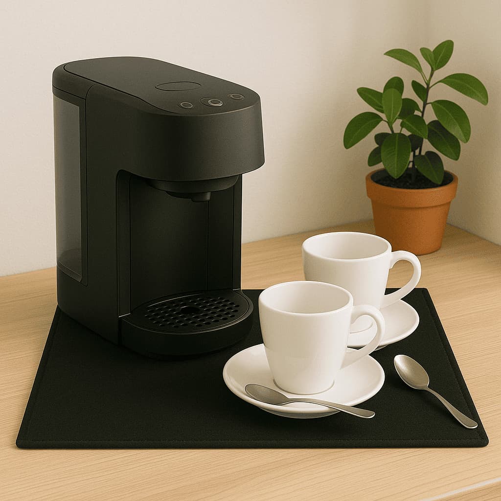 Tapete de Café para Cozinha e Cafeteira 40x30cm Preto