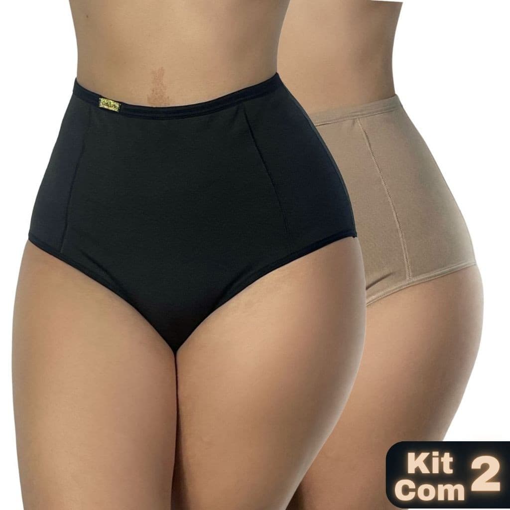 kit 2 Cintas Suplex Alta Compressão Feminina Modeladora Confortável