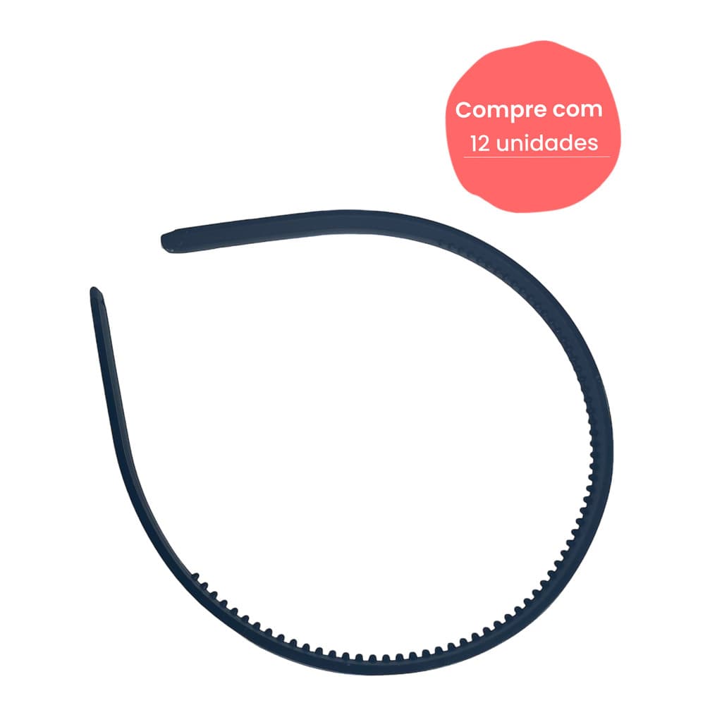 Tiara Dentinho Inquebrável Preta de Silicone (10mm)